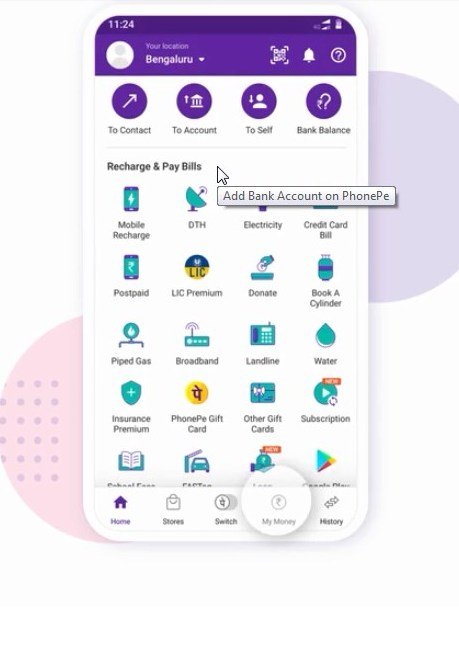 How to add bank account on PhonePe
